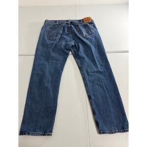 Levi 505 Regular Fit Jeans Size 42 x 32 Medium Wash Blue Mens